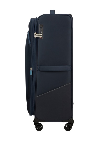 American Tourister Lacivert Unisex Çekçekli Kumaş Valiz Summerrıde-spınner L Exp Tsa