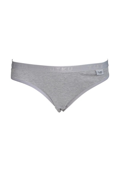 Tutku 12 'li Tutku Yazılı Bayan Bikini Külot Gri Gri