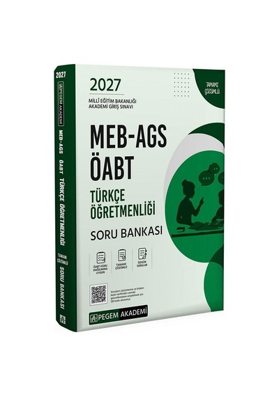 Pegem 2027 Öabt Meb-ags Türkçe Öğretmenliği Soru Bankası Çözümlü Pegem Akademi Yayınları