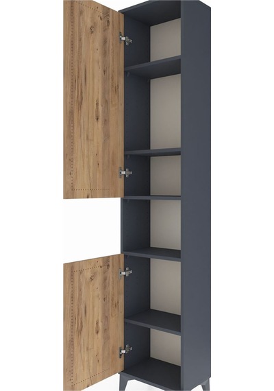 Arges Dolap 5 Raflı 2 Kapaklı 44x30x221 Antrasit-çam Antrasit Arges Dolap 5 Raflı 2 Kapaklı 44x30x221 Antrasit-çam Antrasit