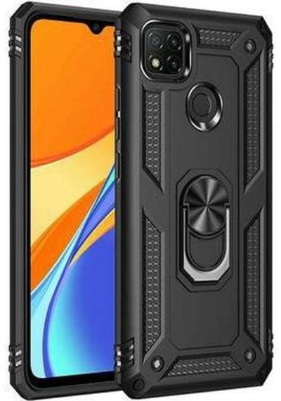 Xiaomi Redmi 9c Kılıf Zore Vega Silikon Zırh Kılıf Siyah