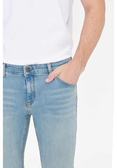 AC&Co / Altınyıldız Classics Ekstra Slim Fit Dar Kesim Pamuklu Riss Erkek Jean Kot Pantolon - Petrol Mavisi