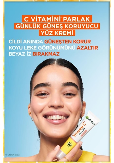 Garnier C Vitamini Parlak Görünmez Doku Yüz Güneş Kremi SPF50+ 40 ML + Micellar Makyaj Temizleme Suyu 100 ML