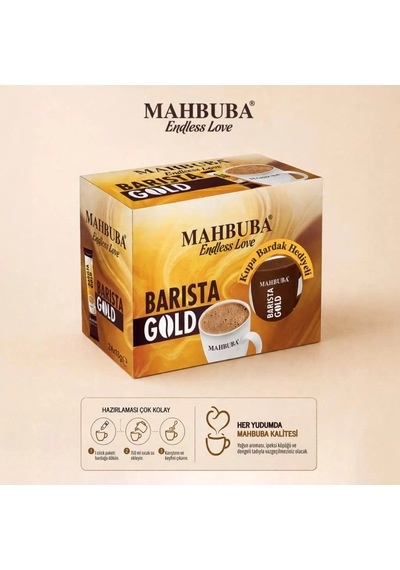 Mahbuba Barista Gold Kahve Kupa Bardak Hediyeli 24x18gr Hazır