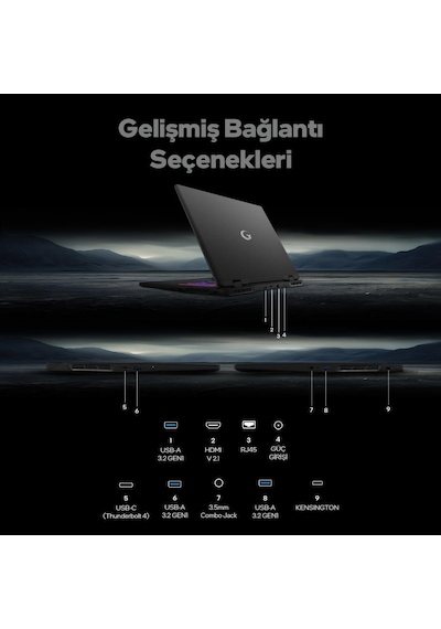 Game Garaj Slayer5 7XL-5060 C3 U7-255HX 32 GB 2 TB RTX5060 17" Free Dos Dizüstü Bilgisayar