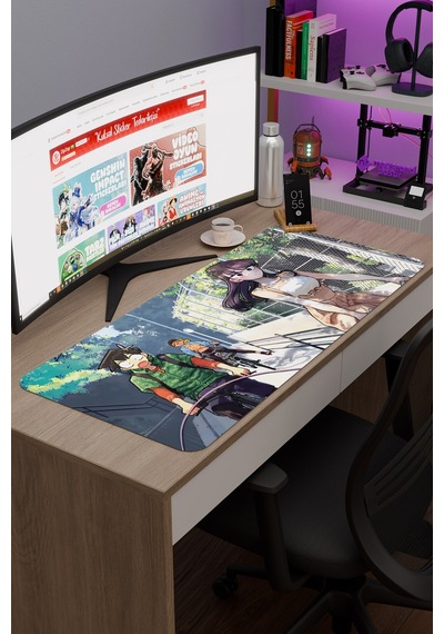 Komi Can't Communicate Dikişli Kauçuk Oyuncu Mousepad V3 - 90x40 Xxl Gaming Mouse Pad