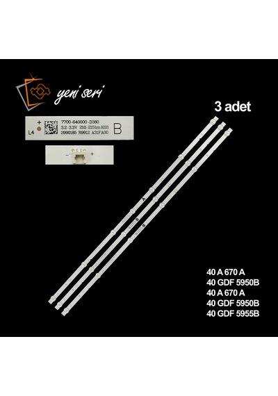 A40 A 670 A, 40 Gdf 5950b, A40 A 670 A Led Bar Takımı