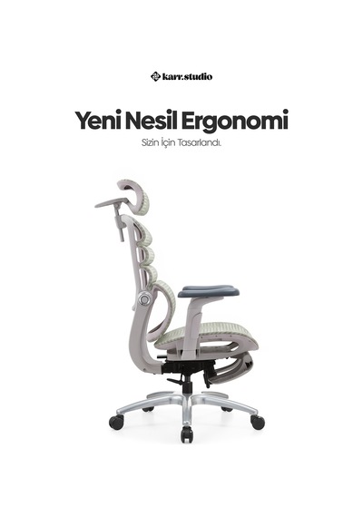 Rosso Ergonomik Çalışma Koltuğu - Su Yeşili