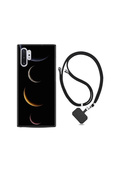 Samsung Samsung Galaxy Uyumlu Note 10 Plus Kılıf Resimli Desenli Silikon Boyun Askılı Gezegenler 1901