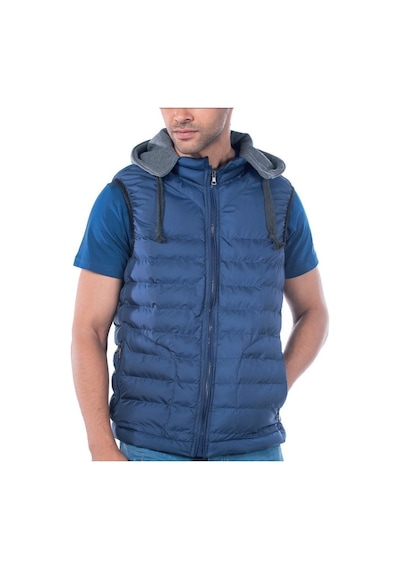 Crafter Erkek Mavi Kapşonlu Şişme Yelek 001