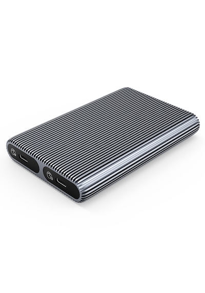 Orico Am2c3-2n Çift Nvme M.2 Ssd Kutusu, 10gbps, Usb-c/usb-a, 2x4tb, Alüminyum Kasa Orc Am2c3 2n Gy