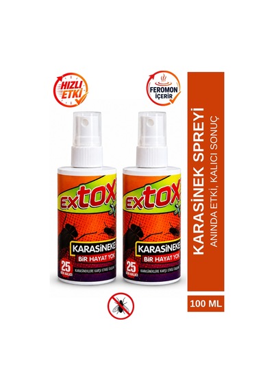 Extox Haşere Öldürücü Sprey 2 x 100 ML