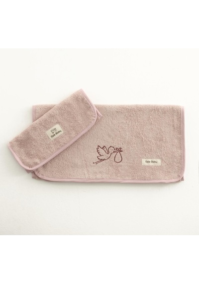 Bambu Antibakteriyel Çocuk Nakışlı 30x50 50x100 Havlu Seti Pembe