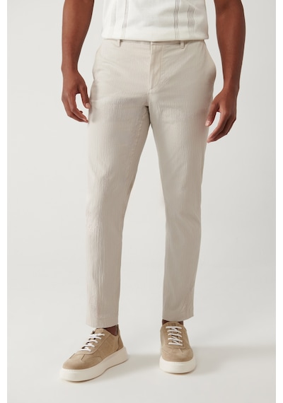 Avva Erkek Bej Yandan Cepli Esnek Kumaşlı Gofreli Pamuklu Lightweight Relaxed Fit Pantolon A41y3202