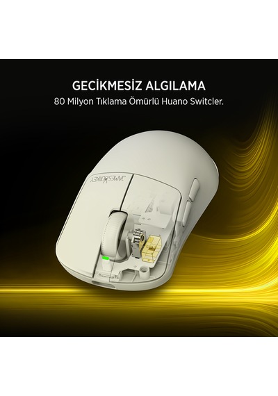 James Donkey Jdm11 Paw3311 12.000dpı Triple Mode Kablolu/bluetooth/2.4g Beyaz Gaming Mouse