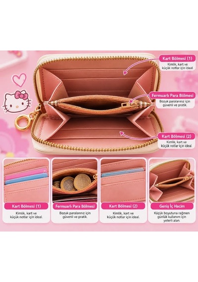 Schulzz Kawaii Hello Kitty Cinnamoroll Kız Çocuk Doğum Günü Hediyelik Kartlıklı Cüzdan