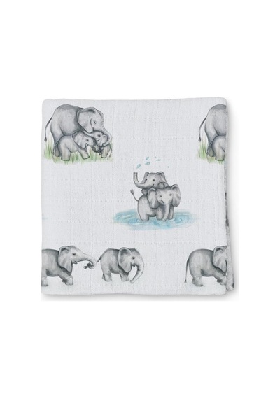 Müslin Bebek Örtüsü - Les Êlêphants 100x100 Cm Muslın-lel-100100