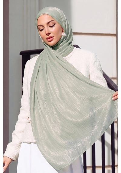 Olcay Yoryo İpek Abiye Şal Mint 103