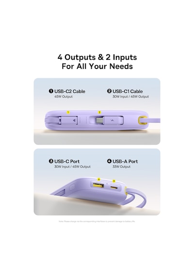 Baseus Enerfill Fc31 20000 Mah 45w Powerbank - Mor Rrc9bsu0027 Renkli