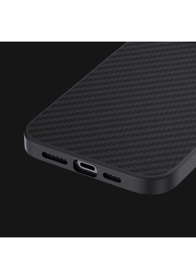 Benks Apple Uyumlu iPhone 12 Pro Max Kılıf Magsafe Özellikli Karbon Fiber Benks Hybrid Kevlar Kapak Benks-TA82819