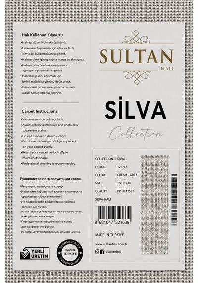 Silva Serisi Gri Vizon Antialerjik Toz Tutmaz Tüylenme Yapmaz Etnik Geometrik Desenli Modern Halı Lt525a Çok Renkli
