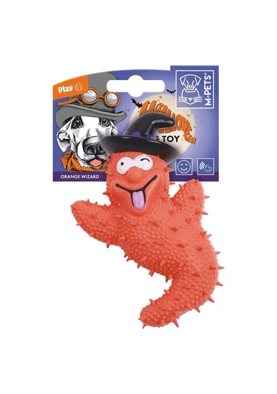 M-pets Halloween Orange Wizard Köpek Oyuncağı Turuncu