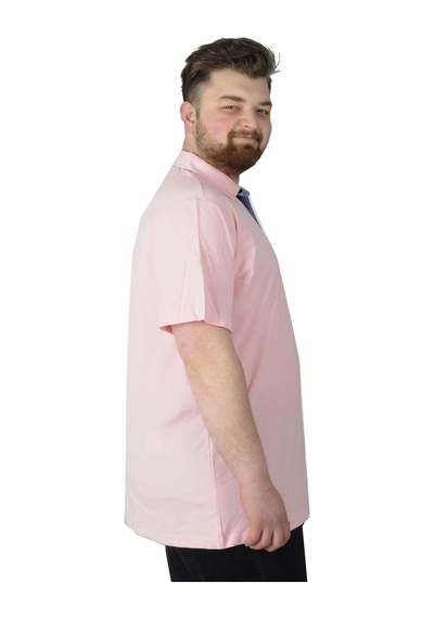 Mode Xl Büyük Beden Erkek T-Shirt Polo Mdx Club 22305 Somon 001