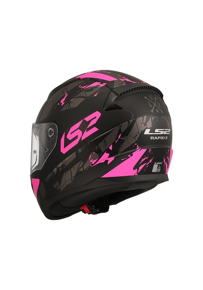 Ls2 Rapıd 2 Palımnesıs Mat Siyah-pembe Kask Siyah - Pembe