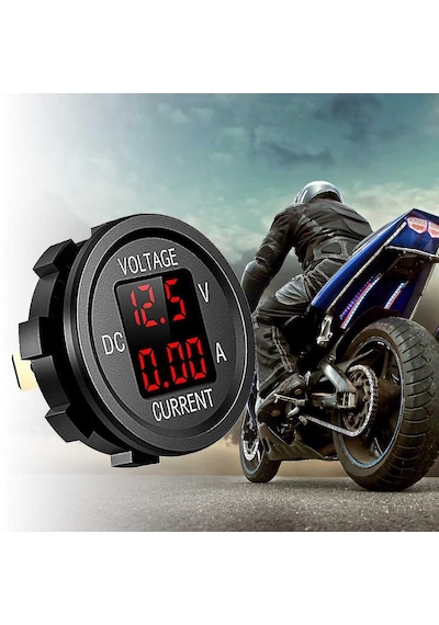 Aek-tech Dc12v/24v Dijital Voltmetre Ampermetre
