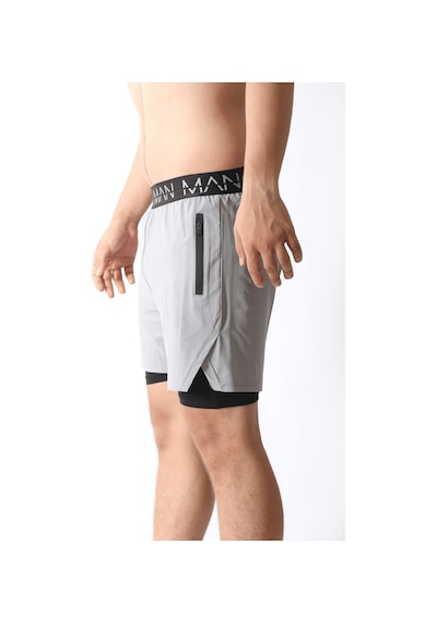 Nature The Brand Unisex Şort,astarlı Şort,gym Şort, Fitness Şort,gizli Cepli Şort, Fitness Taytlı Şort Antrasit