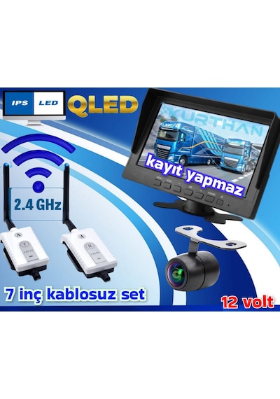 Txrx 7 İnç Ekran Kablosuz Kelebek Kamera 12 Volt Kayıt Yapmaz