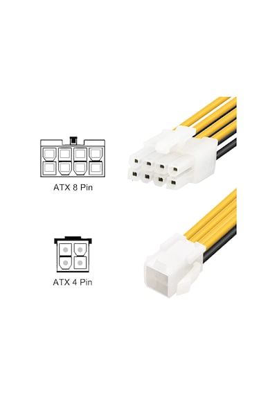 ATX 4 Pin 8 Pin Güç Kablosu 4 Pin Dişi 8 Pin Erkek Anakart CPU
