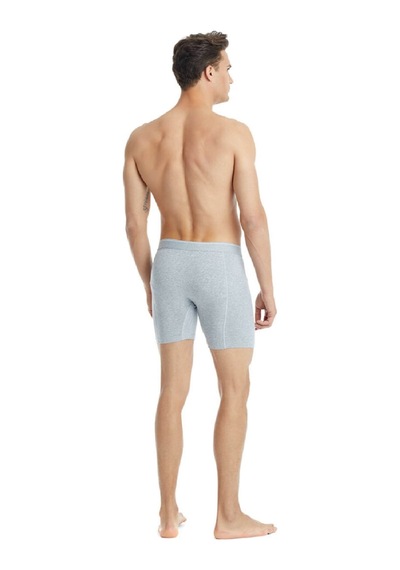 Blackspade 9216 Tender Cotton Erkek %92 Pamuk Uzun Retro Boxer Gri Melanj