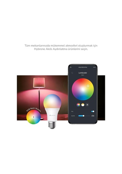 Led Rgb Wi-fi Akıllı Ampul, 16 Milyon Renk, 900 Lümen, E27 Duy, Uygulama İle Uzaktan Kontrol Diğer
