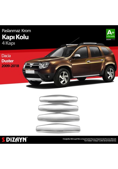 S-Dizayn Dacia Duster Krom Kapı Kolu 4 Kapı 2009-2018