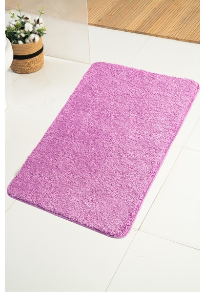Buççin Online Mağaza Pırlanta Lila 70x120cm Yıkanabilir,kaydırmaz Taban,makine Dokuması Banyo Paspası , Halı Polyeste Çok Renkli