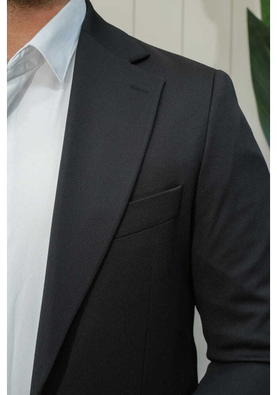 Bys Beystil Sivri Yaka Siyah Ceket 53294 - Slim Fit
