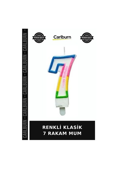 Delux Serisi Renkli Klasik 7 Rakam Mum Etkinlik Doğum Günü Kutlama Süsü Çok Renkli