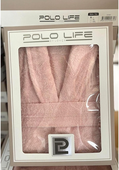 Polo Life Kutulu %100 Pamuk Tek Bornoz Şalyaka-a.pembe Xl Beden Pembe