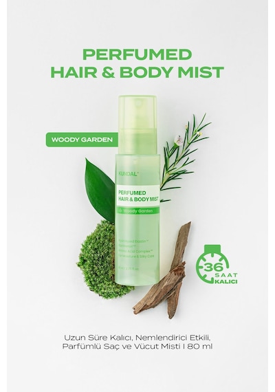 Kundal Perfumed Hair & Body Mist Woody Garden