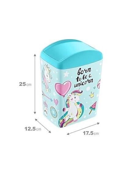 Soft Resimli Çöp Kutusu Döner Kapak 5 Lt Unicorn