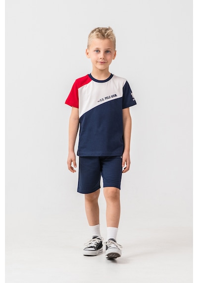 U.s. Polo Assn. 2407 %100 Pamuk Cepli Erkek Çocuk Şort Pijama Takım Lacivert