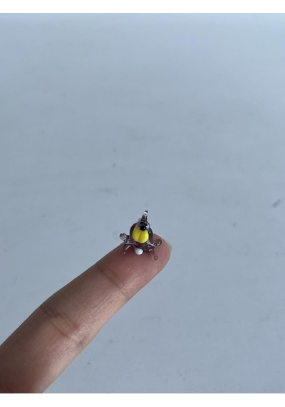 El Yapımı Mini Murano Cam Köpek Biblo A124-01