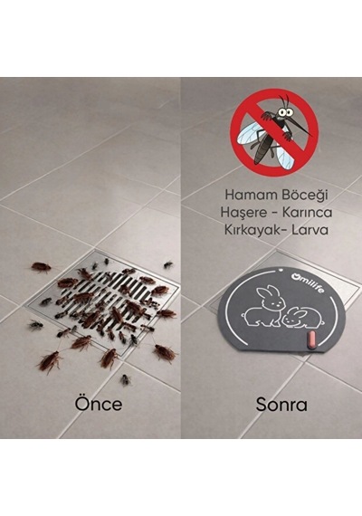 Tavşan Desenli Gider Koku Önleyici Silikon Mat Böcek Ve Kötü Koku Engelleyici Lavabo Gider Kapağı