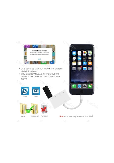Apple Uyumlu iPhone iPad Usb Sd Microsd Kart Okuyucu 4333P Çevirici Dönüştürücü