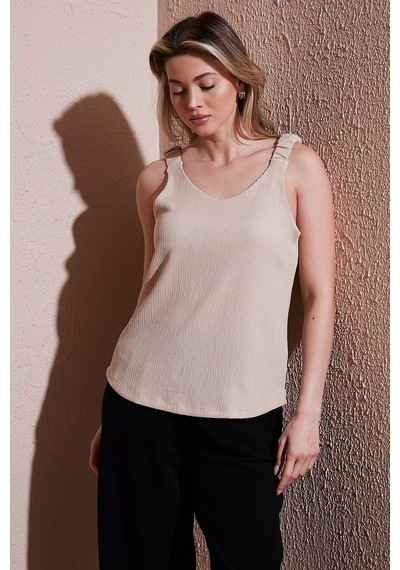Fashion Friends Bayan Bluz 25y0513k1 Bej Bej