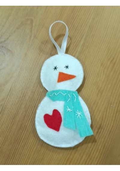 Yılbaşı Süsü 3'lü El Yapımı Keçe Ve Kanaviçe 6 Noel