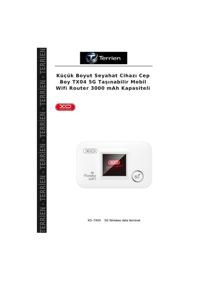Küçük Boyut Seyahat Cihazı Cep Boy Tx04 5g Taşınabilir Mobil Wifi Router 3000 Mah Kapasiteli