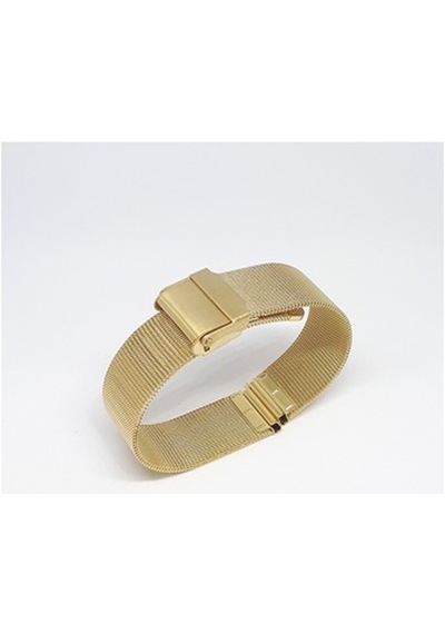 16Mm Sarı Gold Renk Hasır Ince Örgü Metal Saat Kordonu