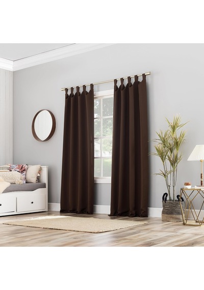Easton Enerji Tasarruflu Karartma Sekmeli Perde Paneli, 101,6 Cm X 160 Cm, Çikolata